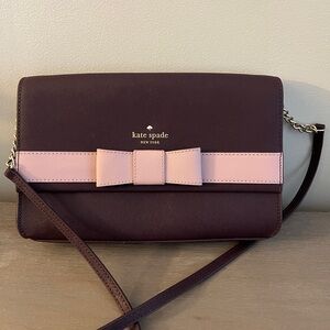 Kate Spade Veronique Burgundy & Pink Crossbody Bag